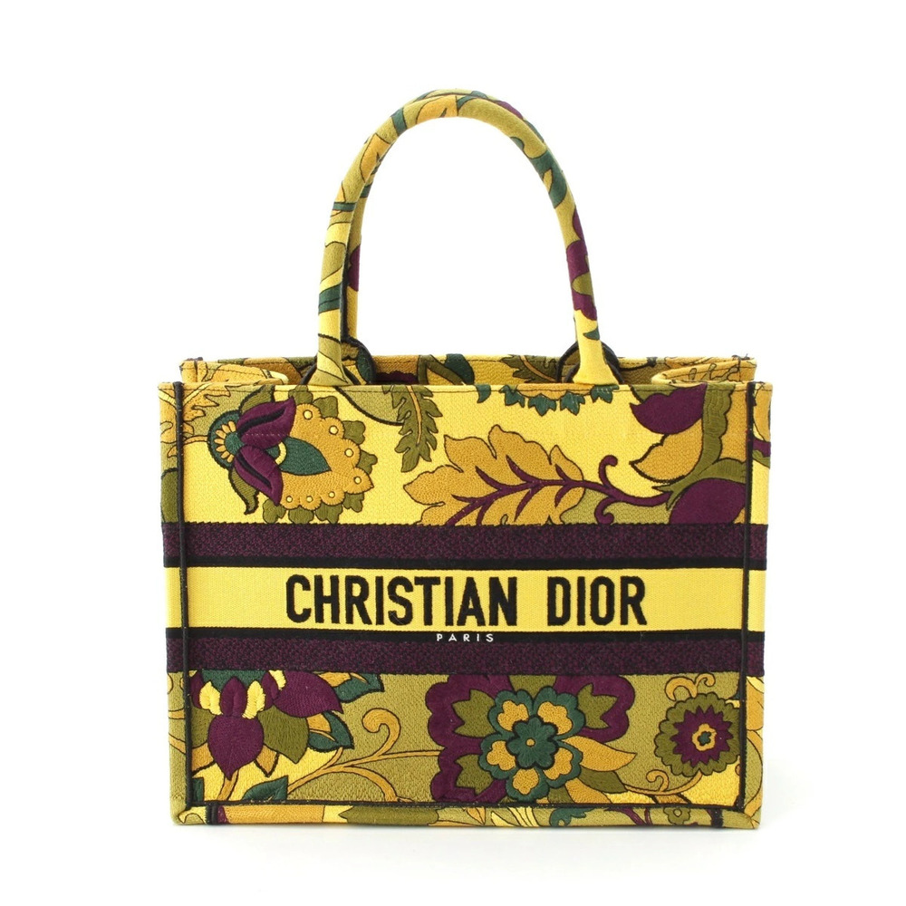 Christian Dior Book Tote Jardin Indian Bag Yellow